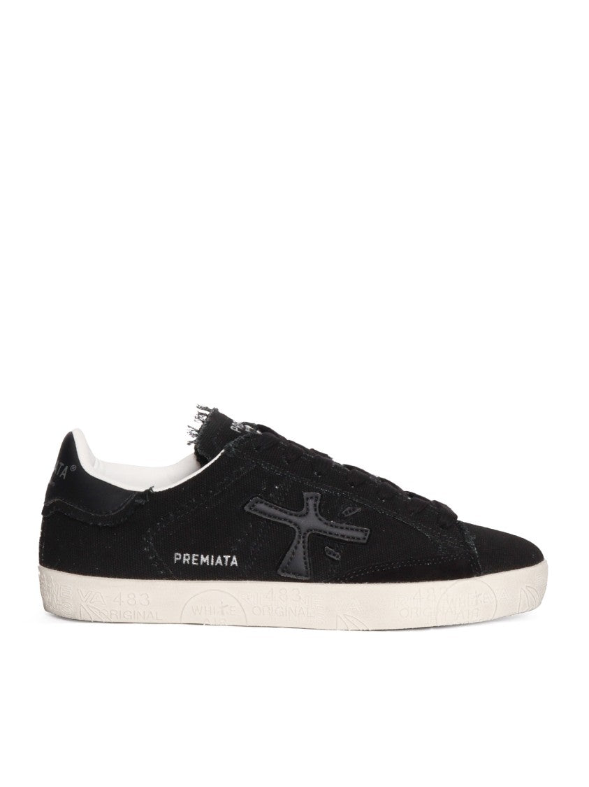 Premiata Textured Black Sneakers