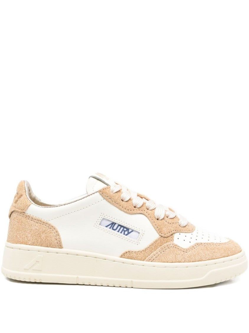 Autry Sand Beige Perforated Suede Insert Sneakers