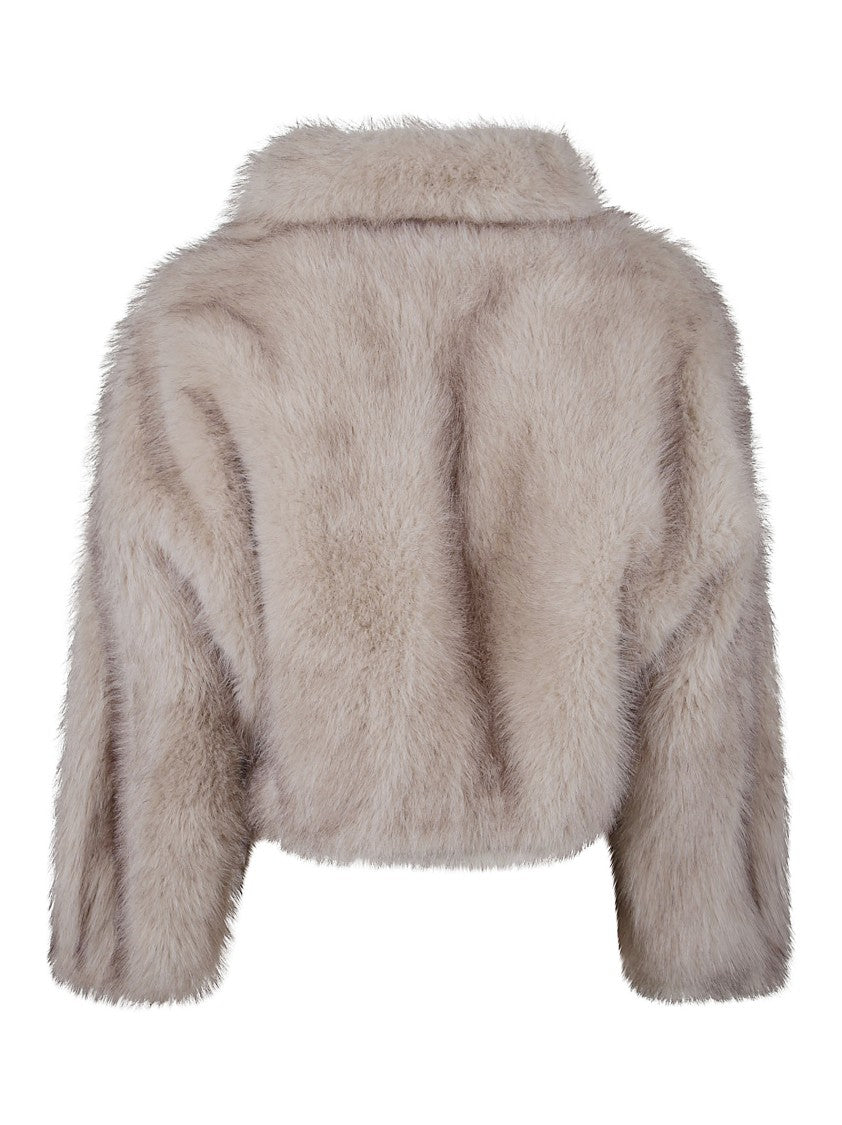 Valentini 1972 Eco-Friendly Faux Fur Cropped Bomber Jacket