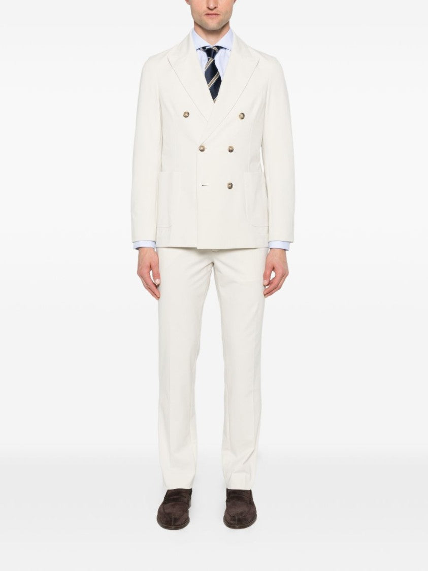 Circolo 1901 Double-Breasted Blazer With Peak Lapels And Front Patch Pockets
