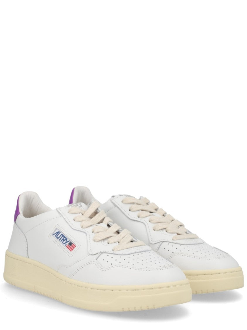 Autry Medalist Low Purple Leather Accent Sneakers