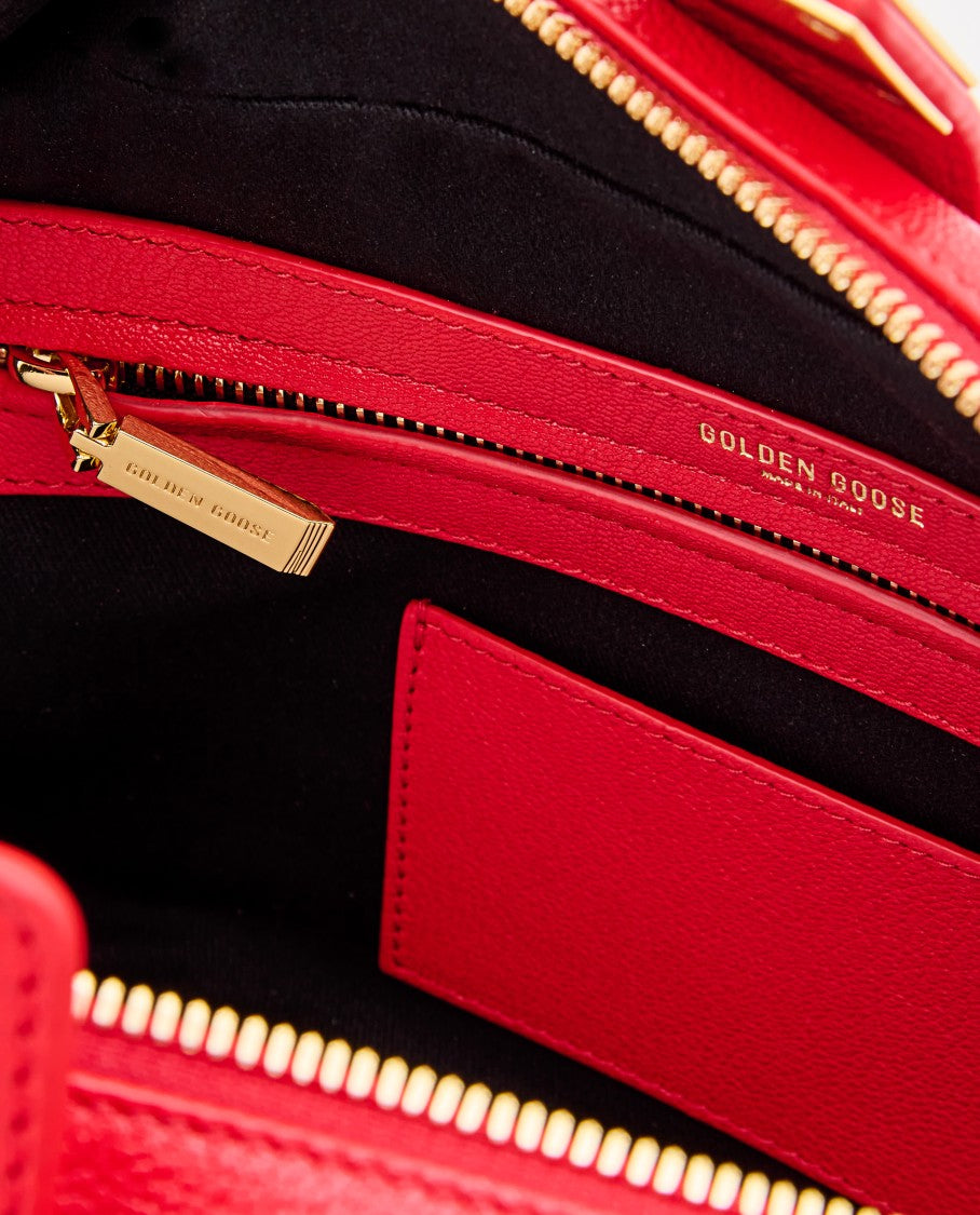 Golden Goose Red Leather Handbag With Detachable Strap