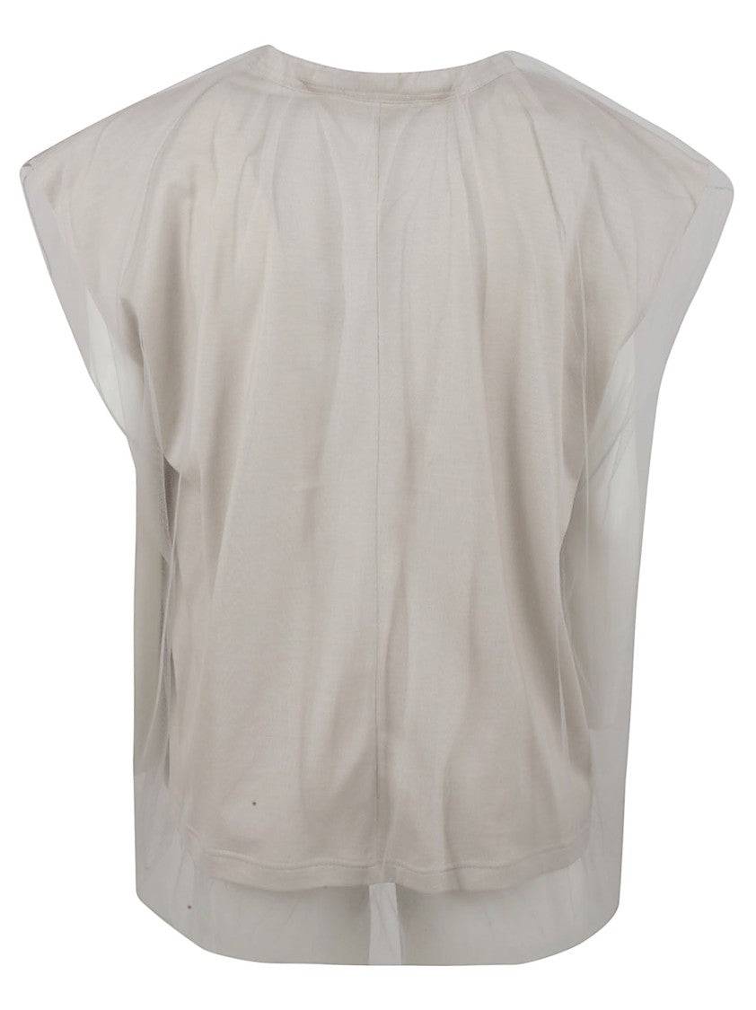 Fabiana Filippi Layered Shirt With Sheer Outer Layer