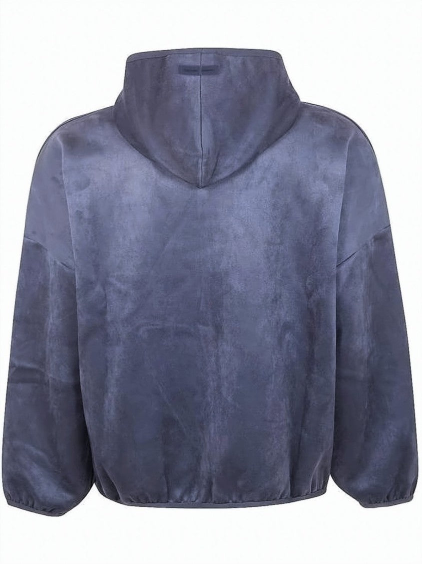Fear Of God Suede-Fleece Modern Hoodie With High Neckline