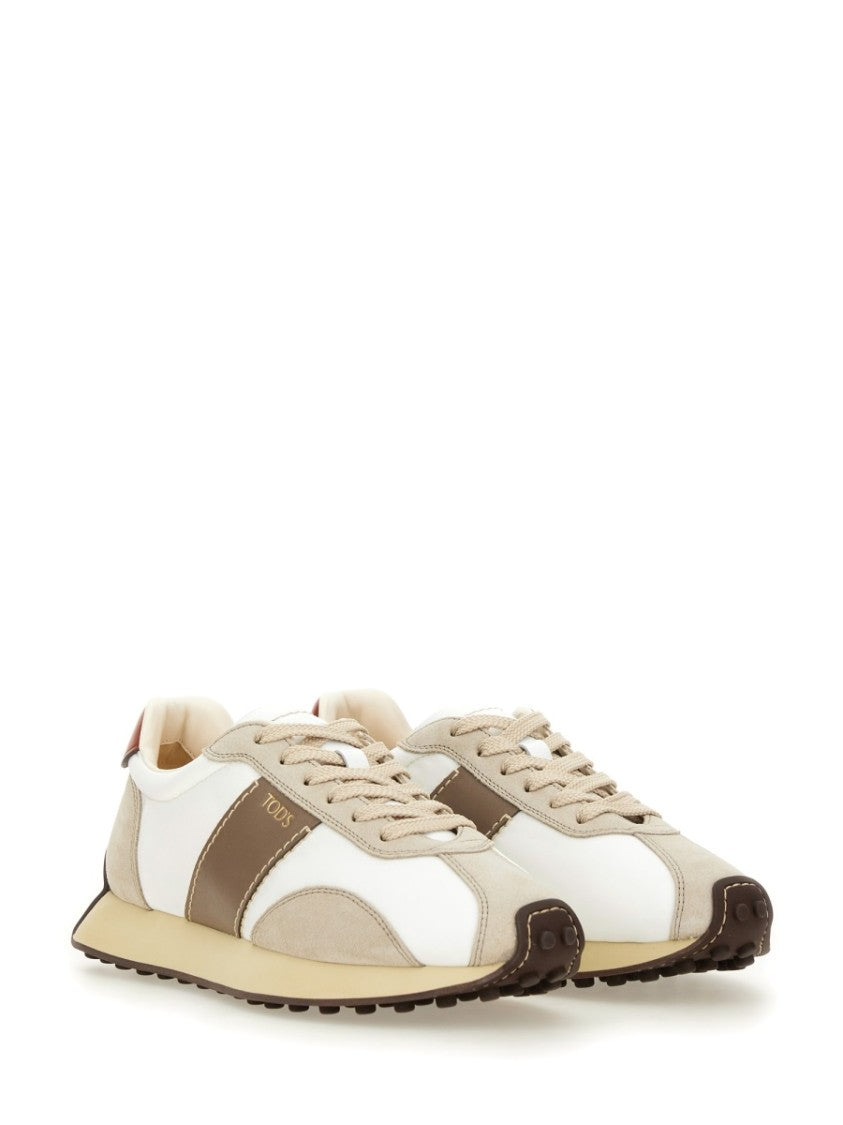 Tod's Leather And Fabric Sneakers
