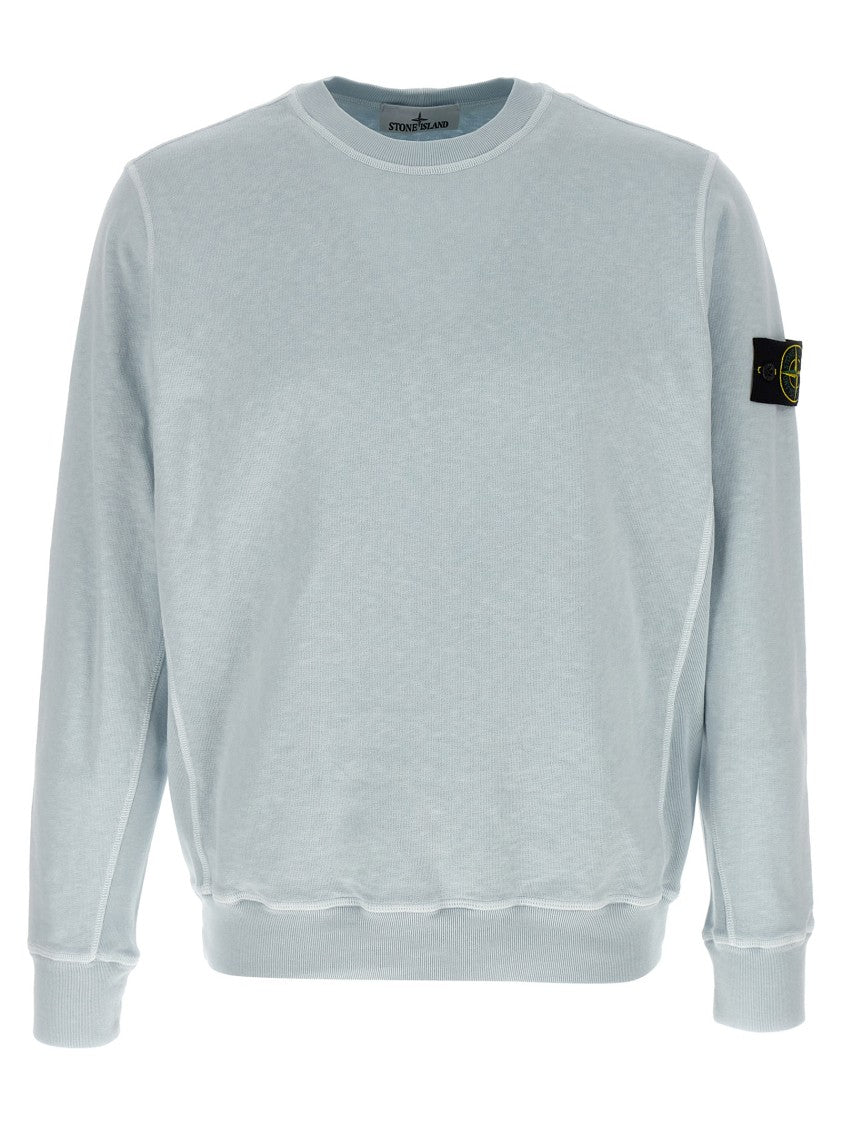 Stone Island Brushed Cotton Sweatshirt With Logo Badge