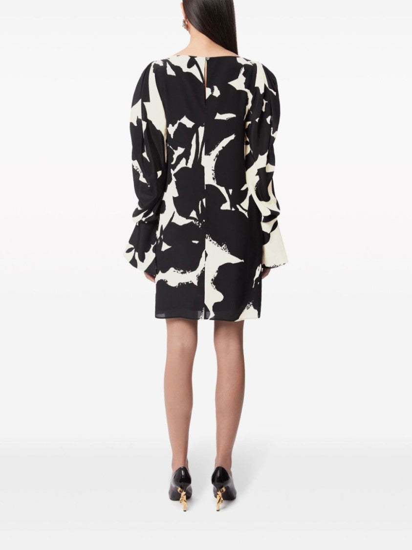 Nina Ricci Abstract Print Silk Twill Shift Dress