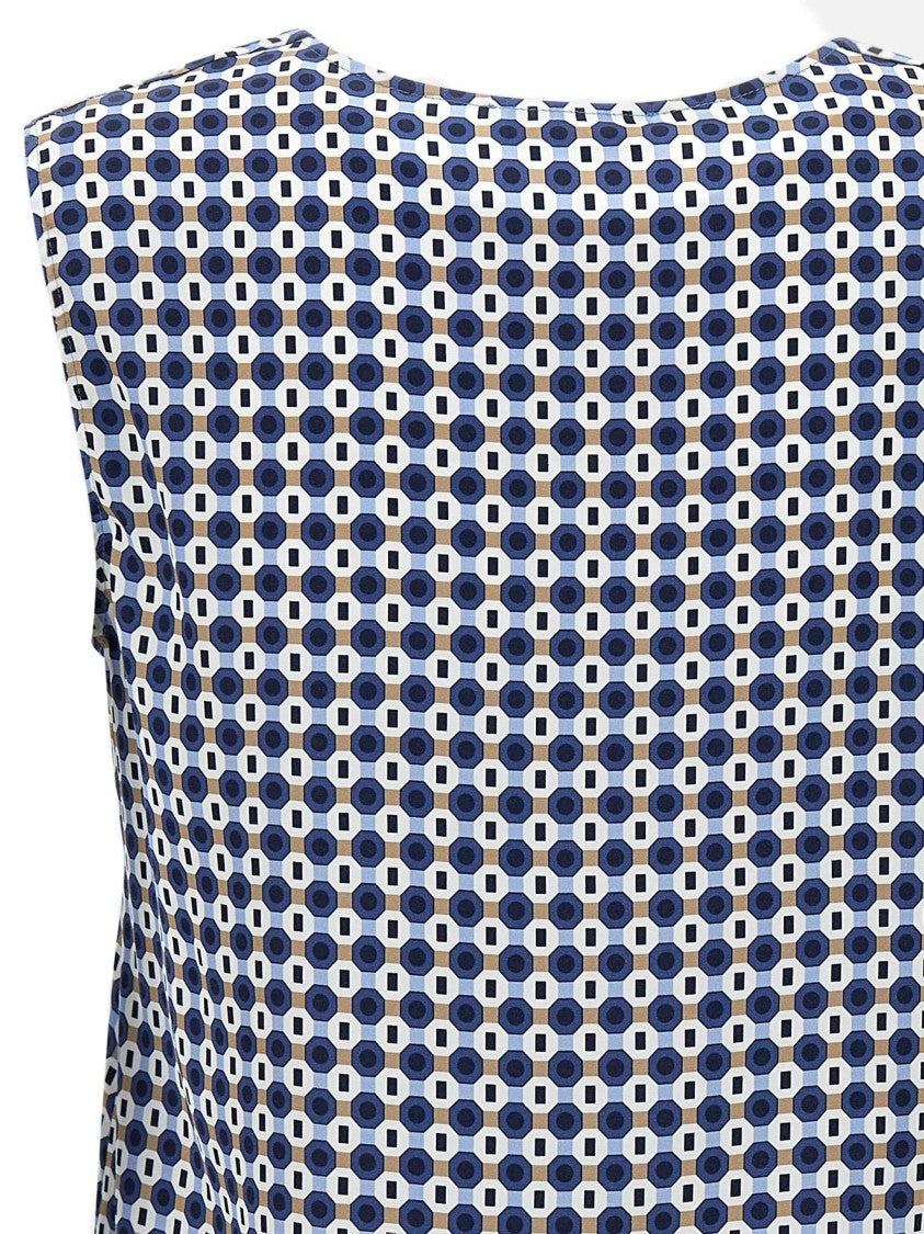 Kangra Geometric Print Sleeveless Top