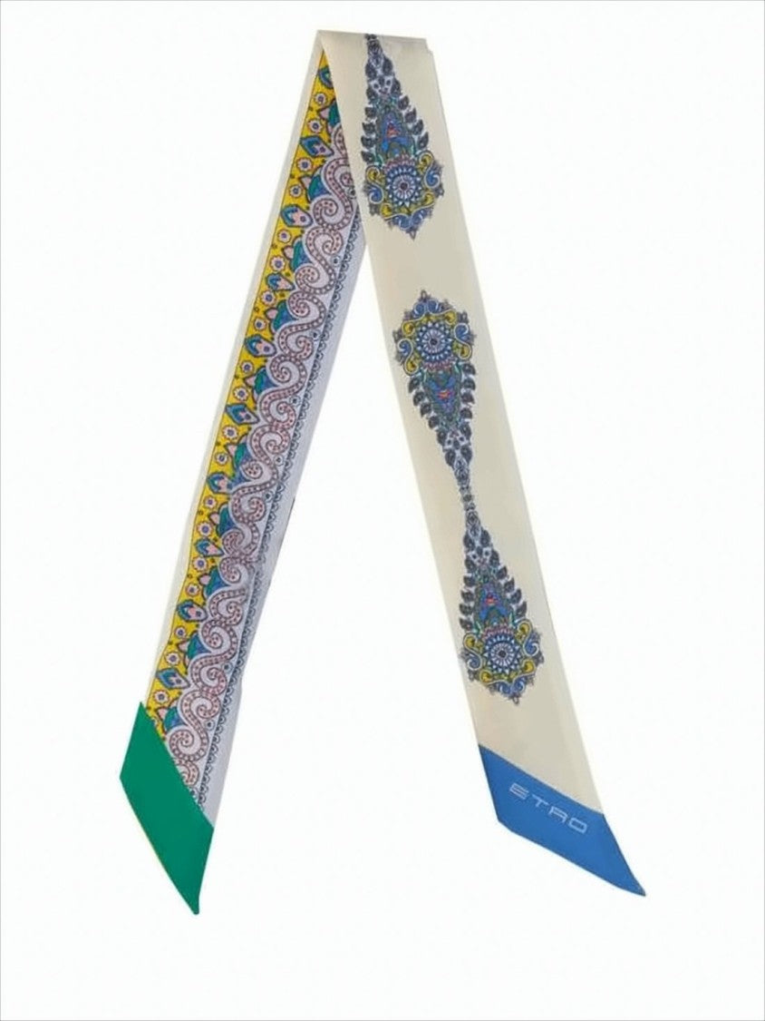 Etro Long Silk Scarf With Paisley