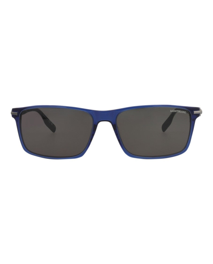 Montblanc Square-Frame Acetate Sunglasses With Rubber Temples And Designer Case