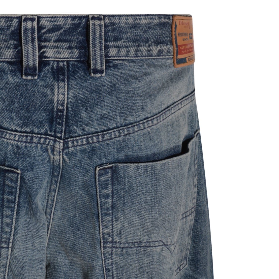 Diesel Relaxed Wide-Leg Jeans With Faded Wash
