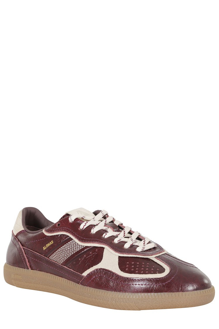 Alohas Burgundy Cream Tb 490 Patent Leather Sneakers