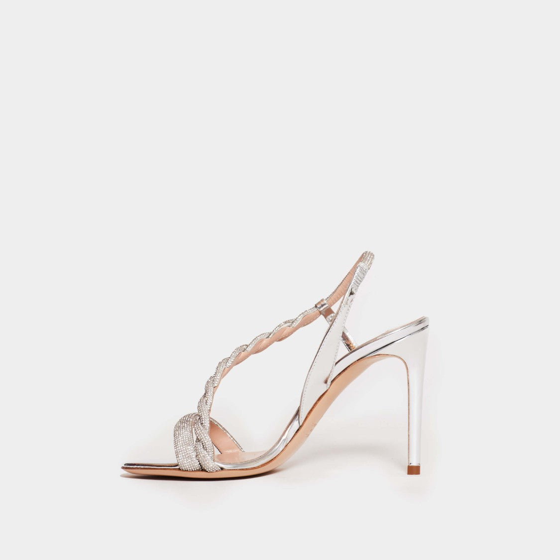 Ninalilou 100Mm Heel Silver Jewel Sandals