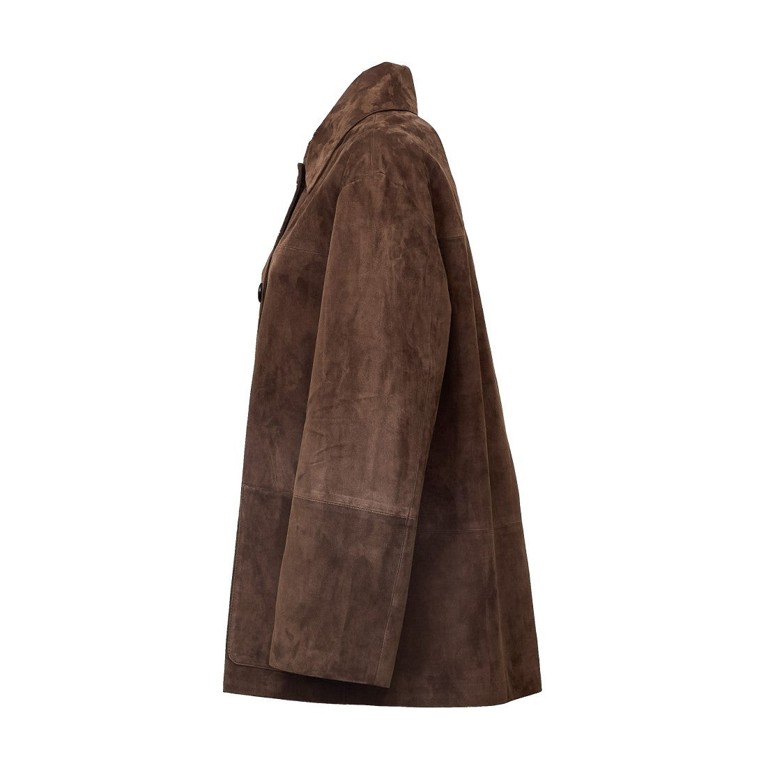 Max Mara Lambskin Suede Jacket With Horn Button Closure And Silk Lining