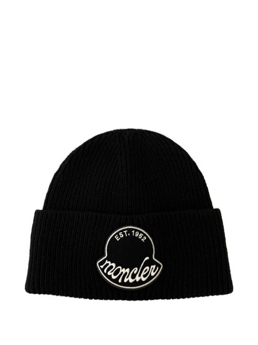 Moncler Ribbed Knit Beanie With Folded Cuff