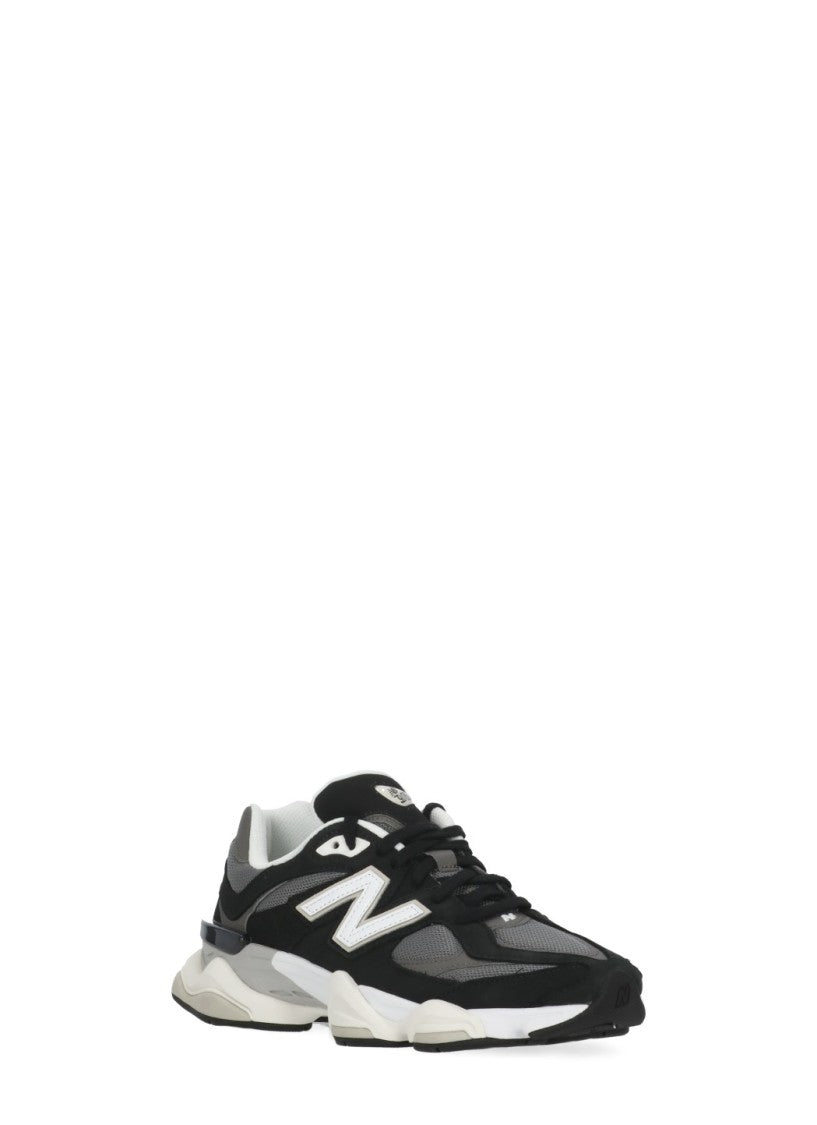 New Balance Black 9060 Leather-Fabric Sneakers