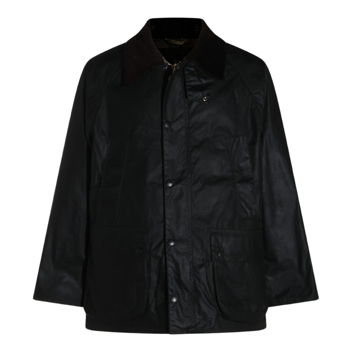 Barbour Black Matte Corduroy Collar Casual Jacket