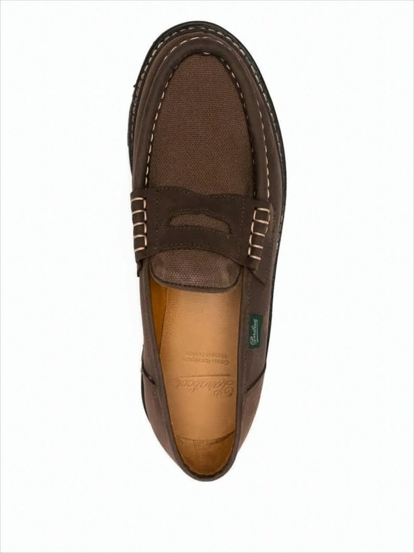 Paraboot Brown Leather Penny Loafers