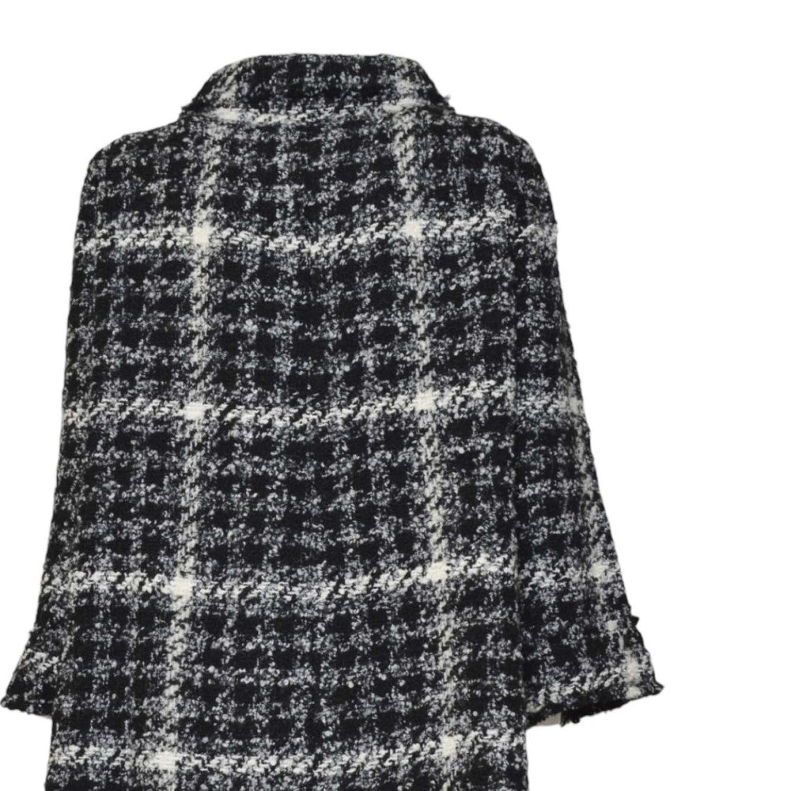 Charlott Houndstooth Pattern Jacket With Structured Collar And Flared Sleeves