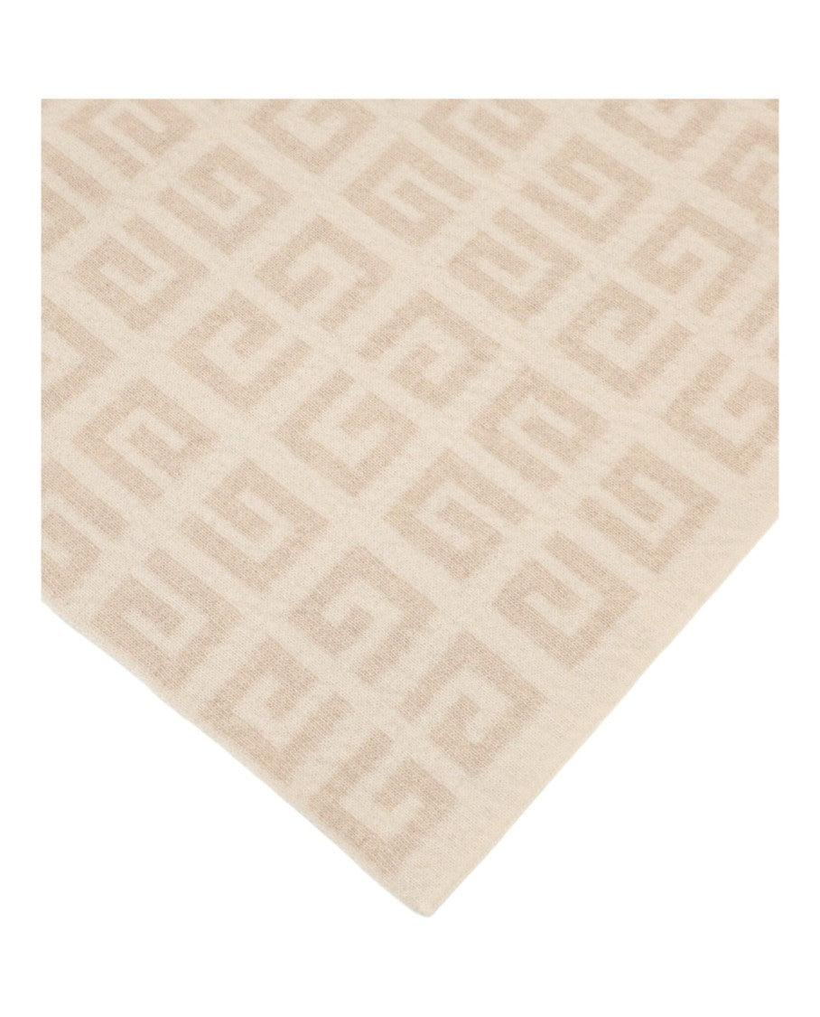 Givenchy Reversible Logo Wool Scarf With Signature 4G Pattern