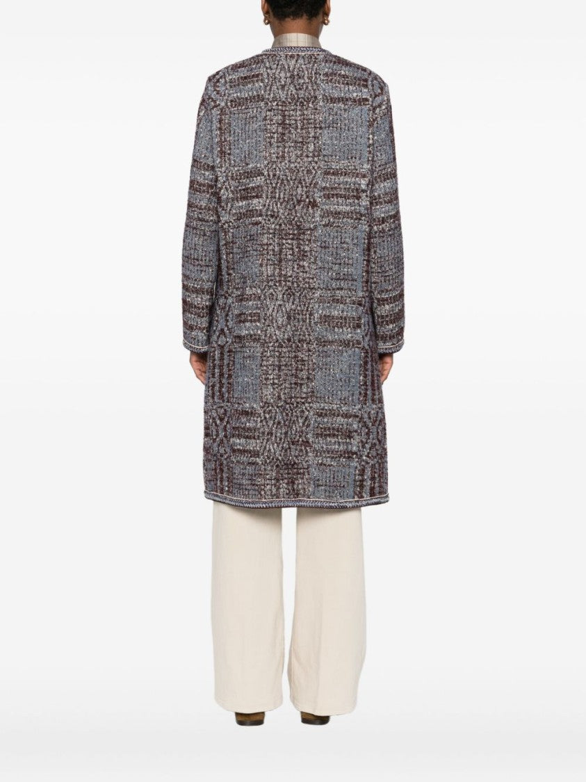 Etro Textured Mid-Length Coat With Braided Trim