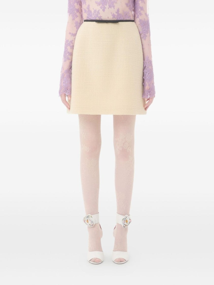 Valentino Garavani A-Line Mini Skirt With Slim Waistband