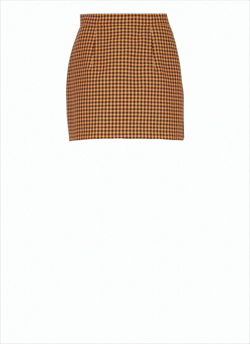 Marni Houndstooth Pattern Mini Skirt With Clean Waistband