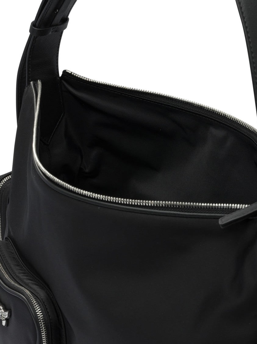 Mcm Nylon Shoulder Bag With Spacious Compartments