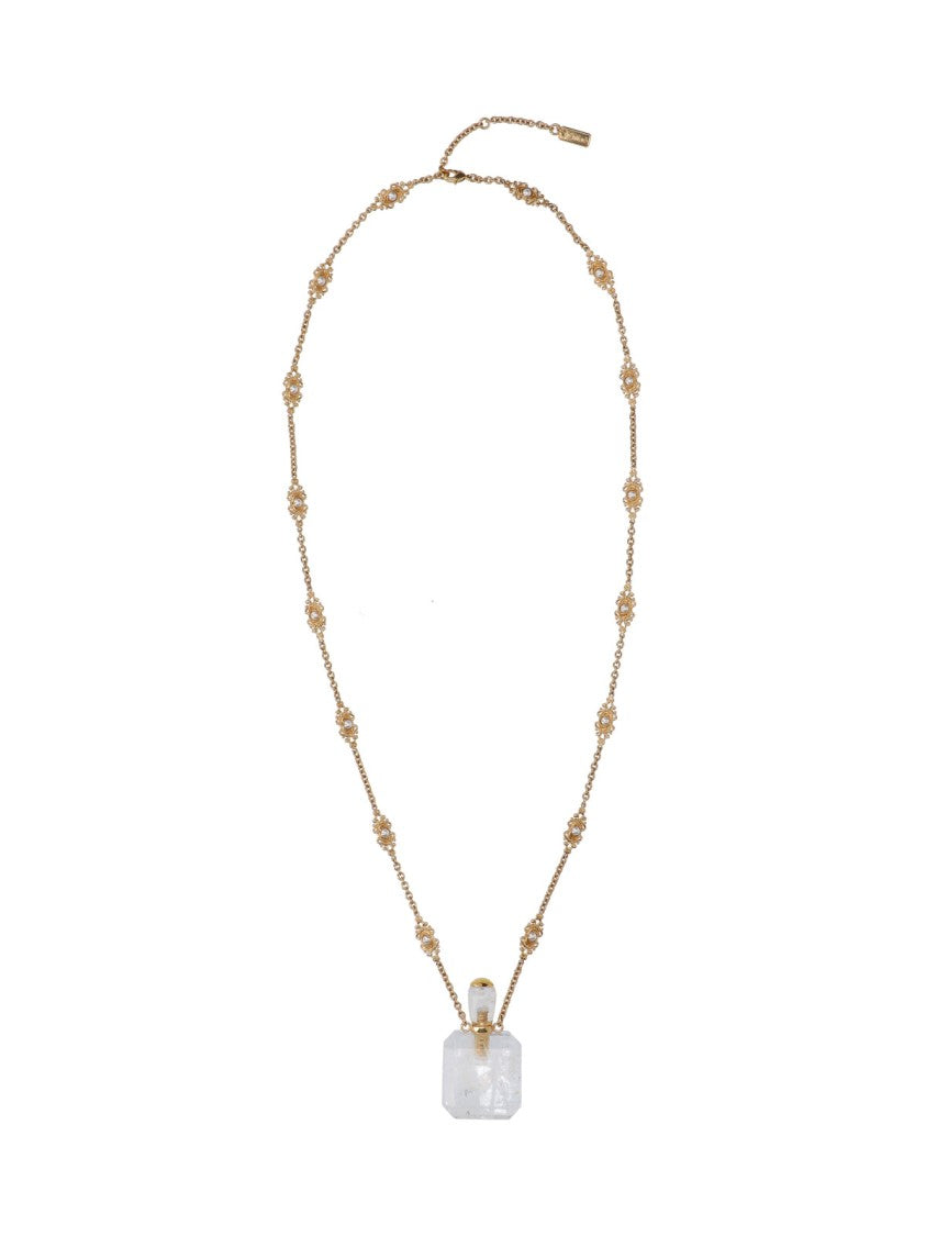 Chloé Vicotrian Pendant Necklace With Glass Charm