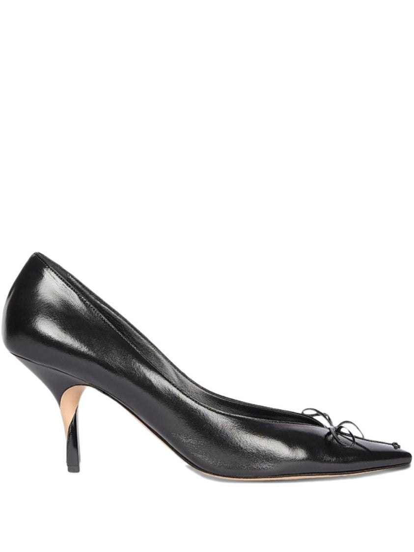 Jacquemus Black Leather Pumps With Half Heel