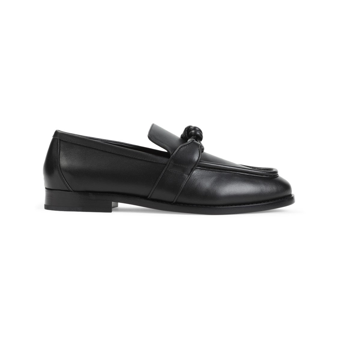 Bottega Veneta Black Leather Loafers