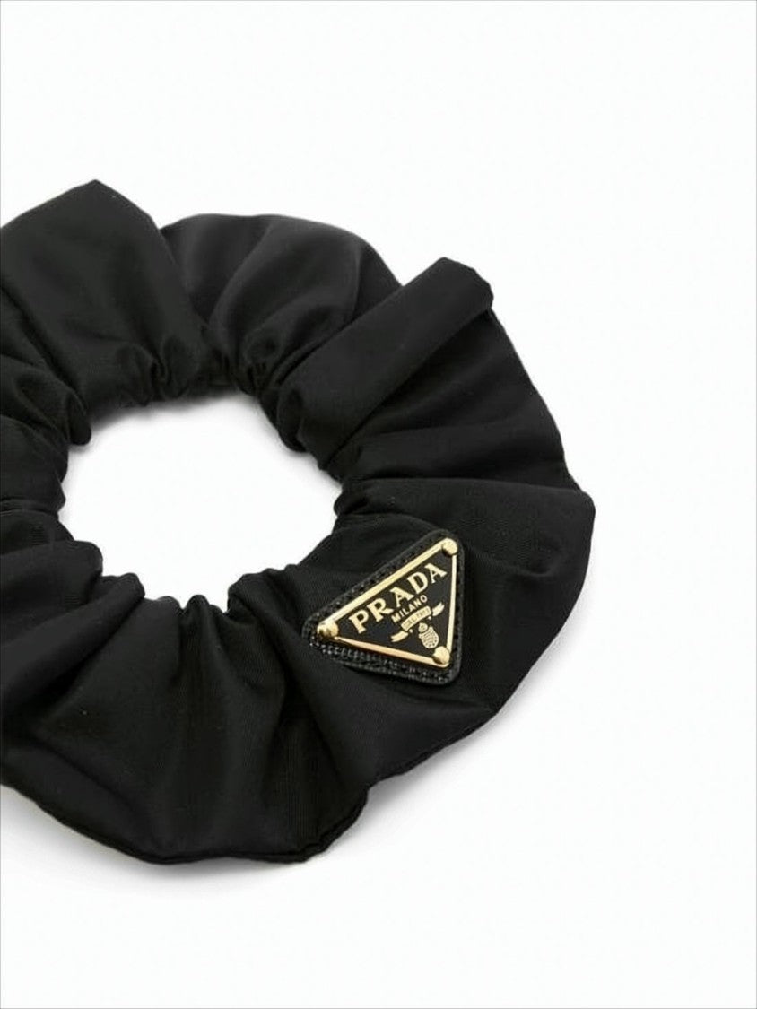 Prada Black Nylon Scrunchie