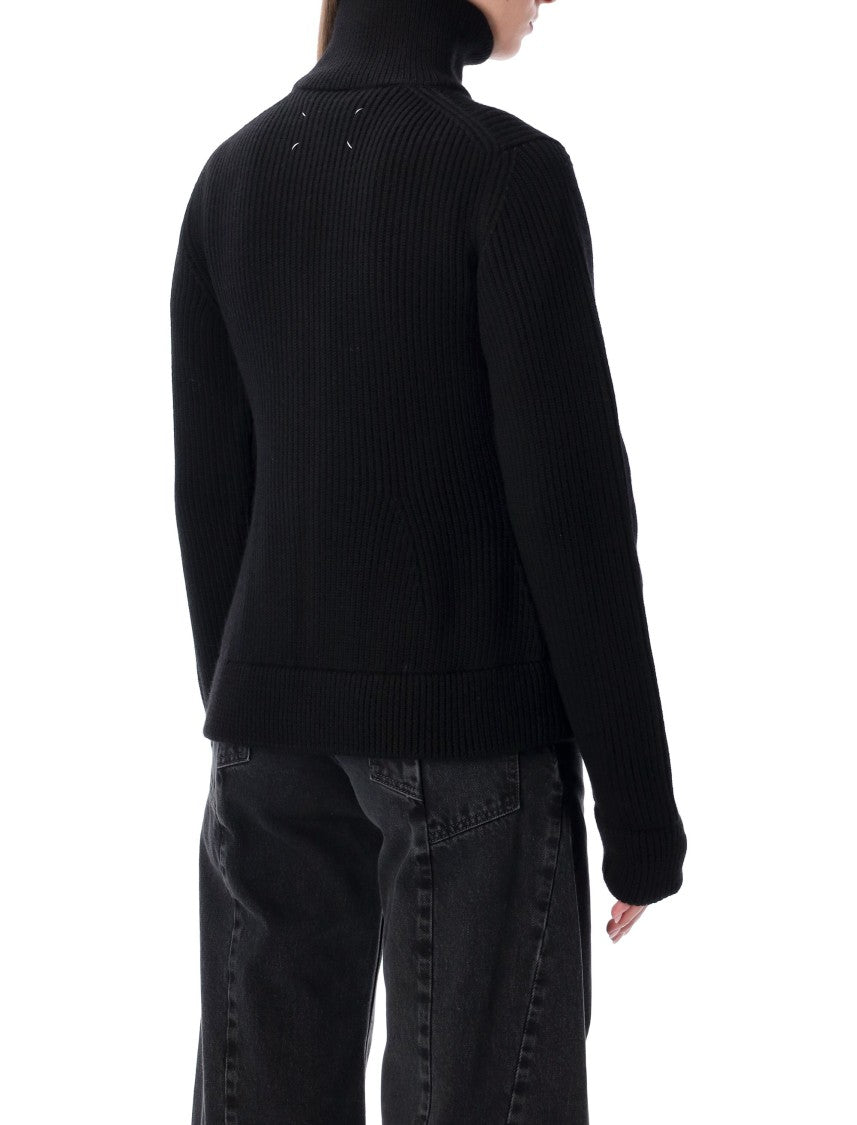 Maison Margiela Fitted Wool Knit Cardigan