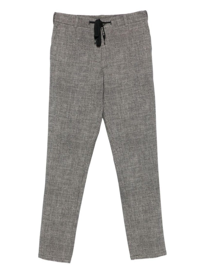 Circolo 1901 Tailored Grey Checkered Trousers