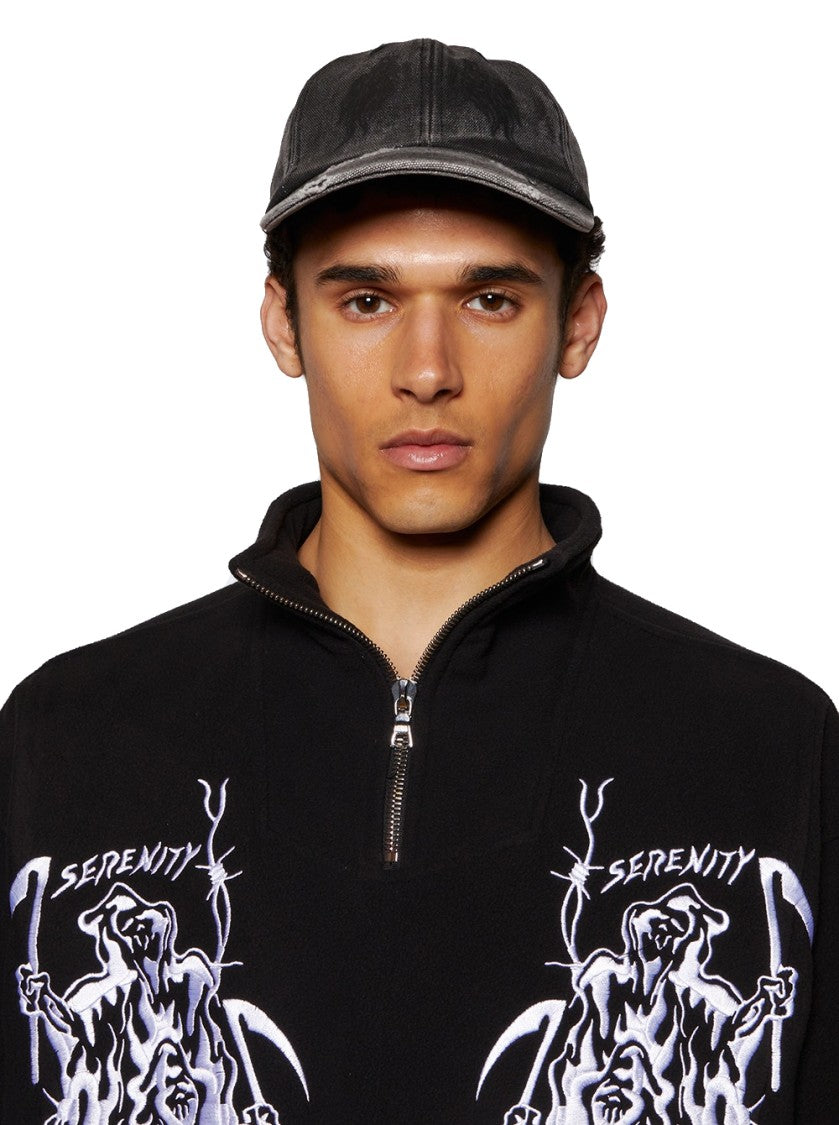 Warren Lotas Distressed Soldier Cap Black