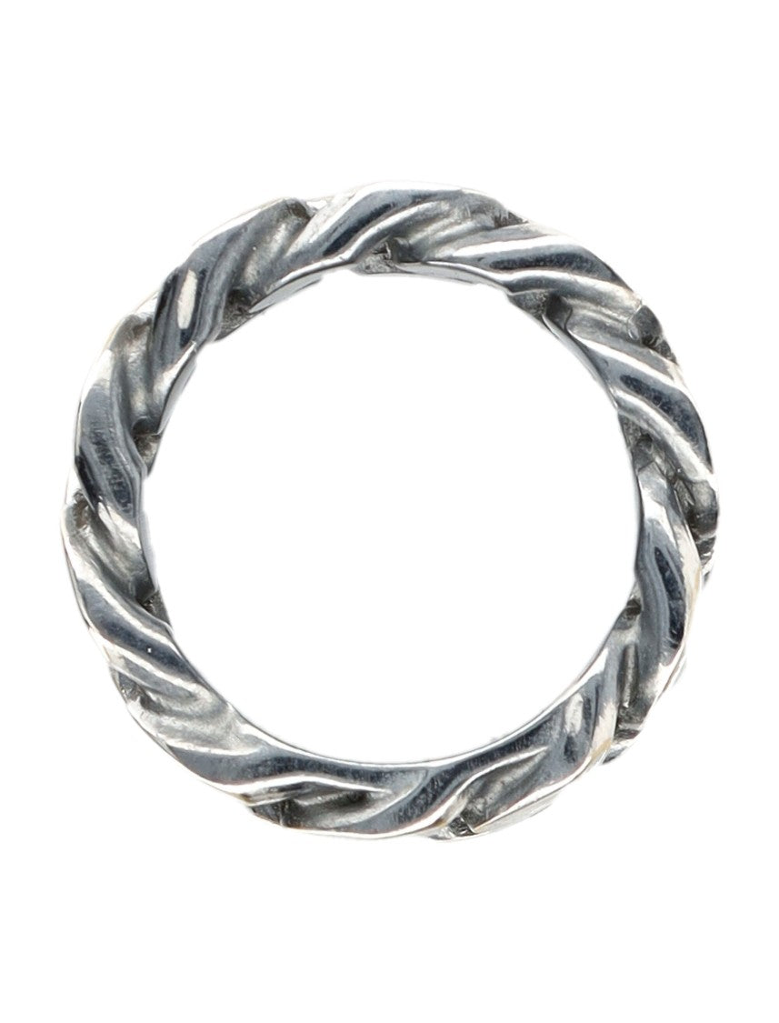 Mm6 By Maison Margiela Ring Chain Silver-Tone Polished Chain Link Ring