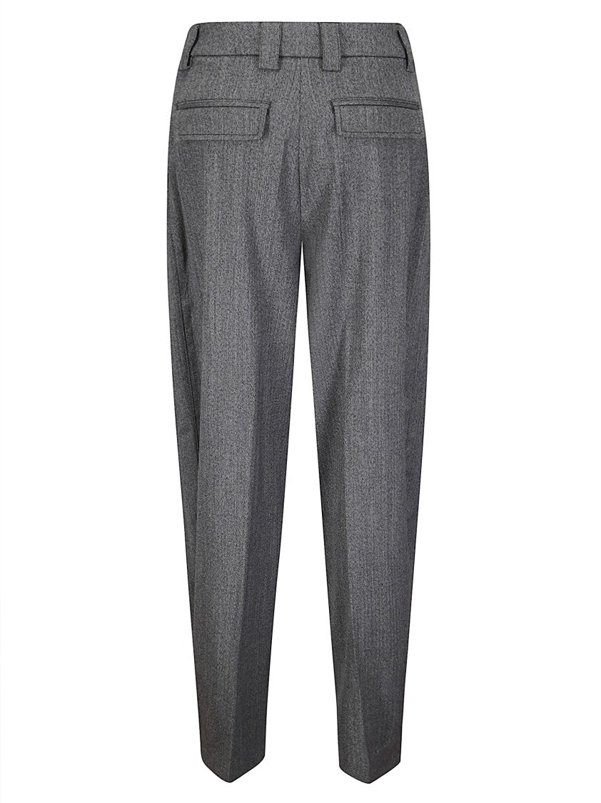 The Latest Dark Grey Wool Blend Trousers