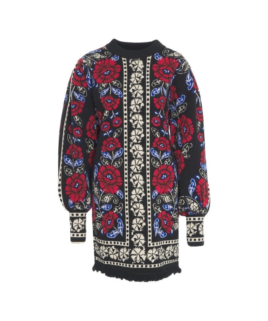 Farm Rio Floral Knit Dress