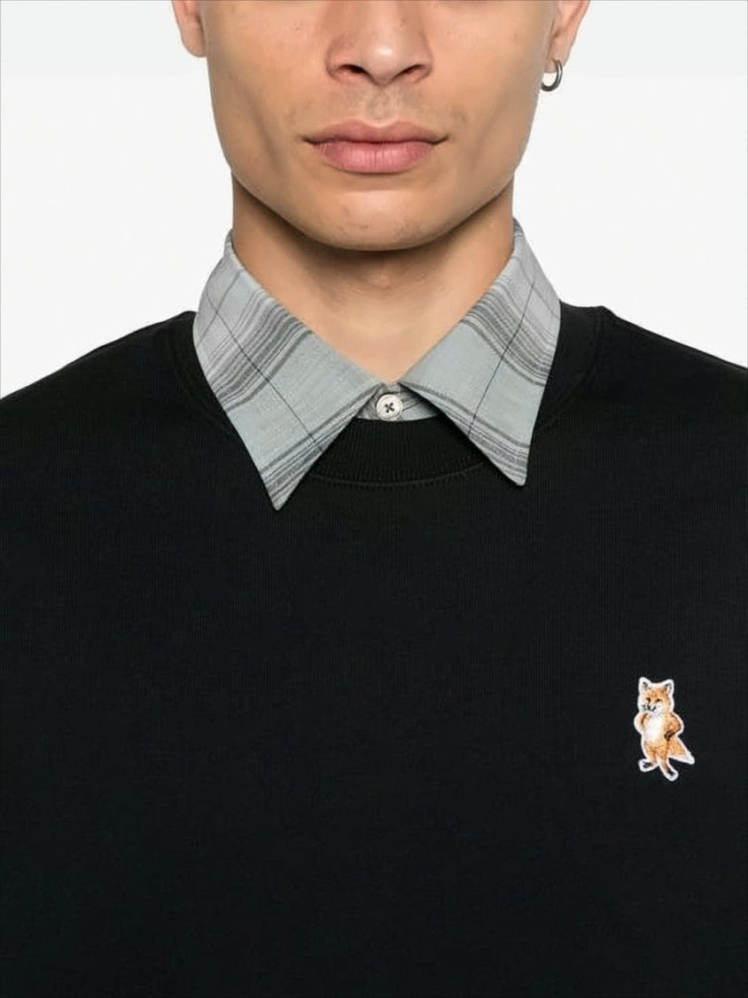 Maison Kitsuné Classic Crew Neck Black Sweatshirt