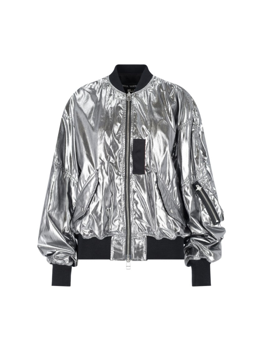 Junya Watanabe Silver Zip Bomber – Metallic