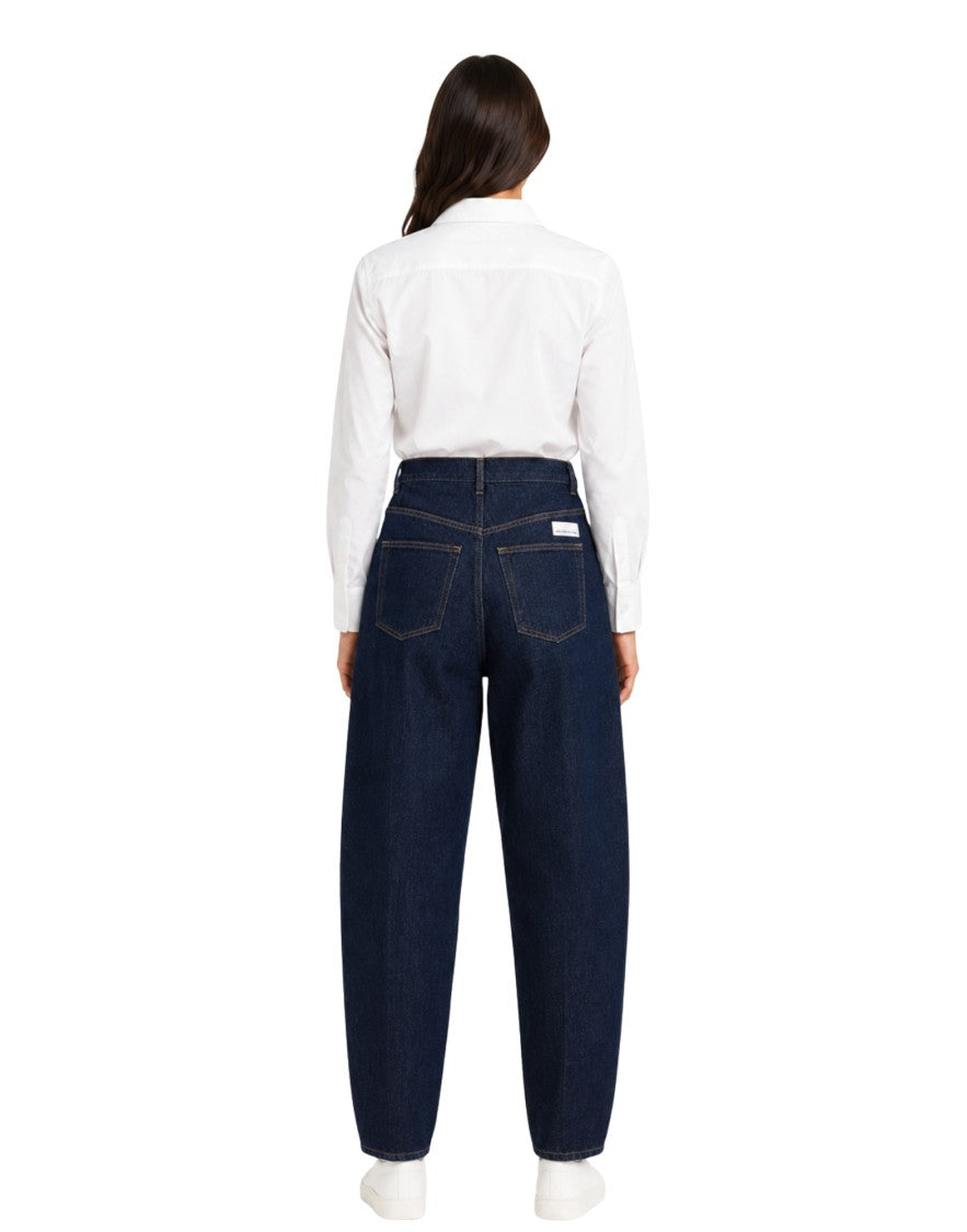 Nine In The Morning Dark Blue High-Waist Slim-Fit Denim Jeans