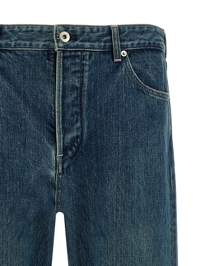 Jil Sander Washed And Bleached Raw Japanese Denim Jeans