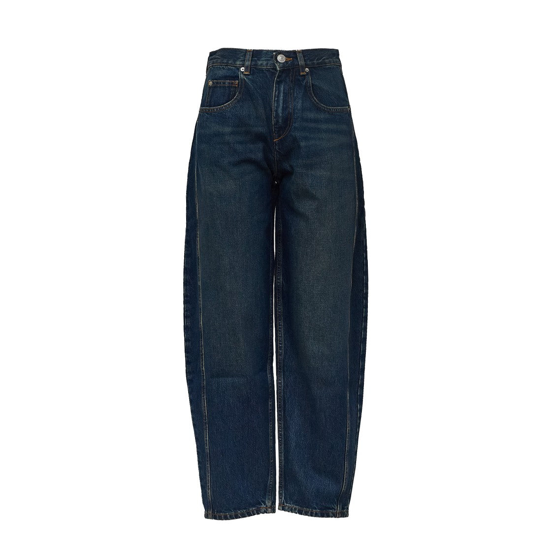 Isabel Marant Timeless Relaxed Barrel-Cut Denim Pants