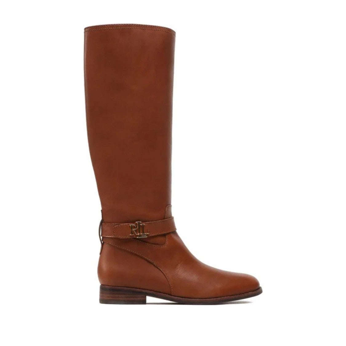 Lauren Ralph Lauren Beige Brittaney Leather Ankle Buckle Boots