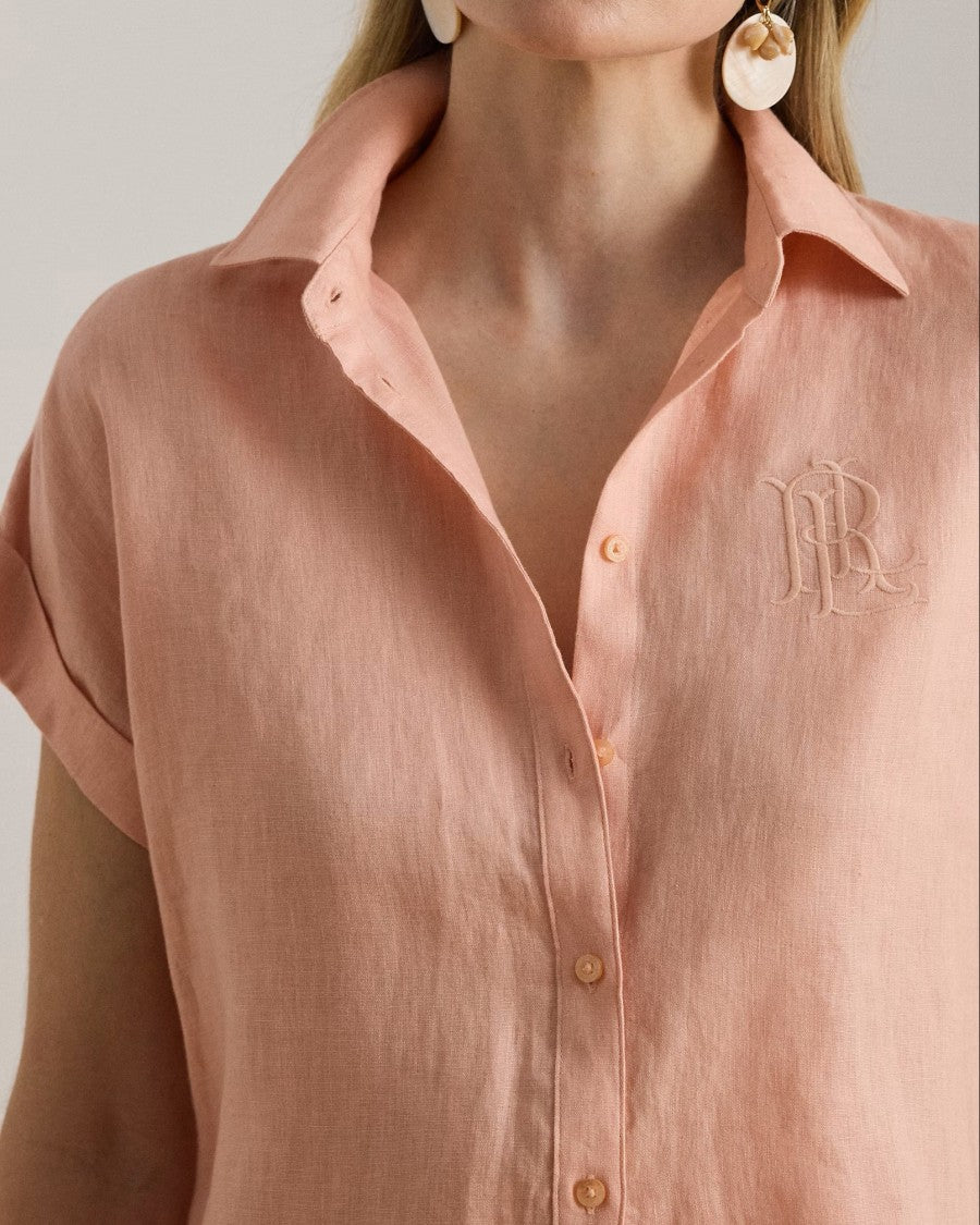 Lauren Ralph Lauren Rosa Tissue Linen Button Shirt