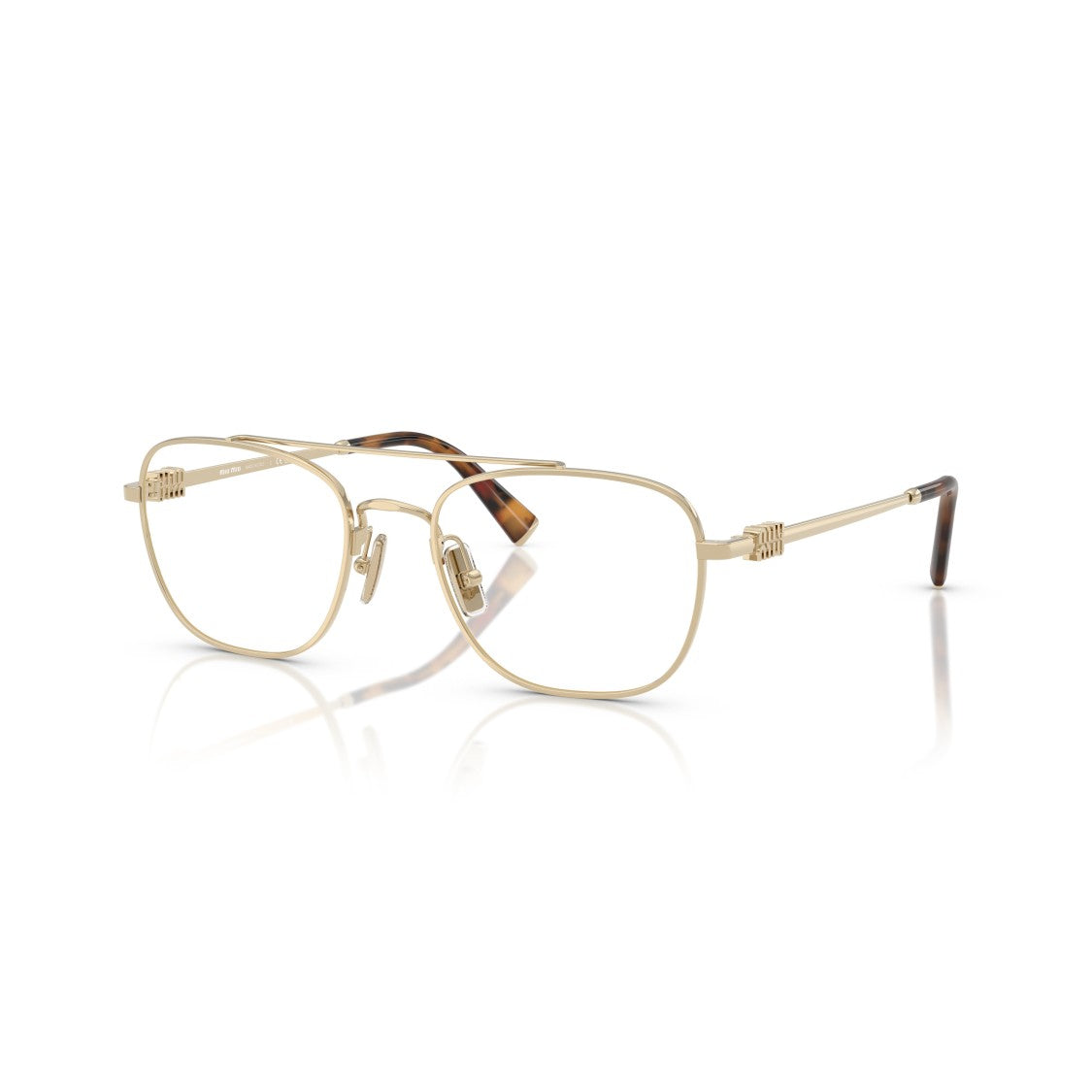 Miu Miu 0Mu 51Wv Rectangular Metal Sunglasses