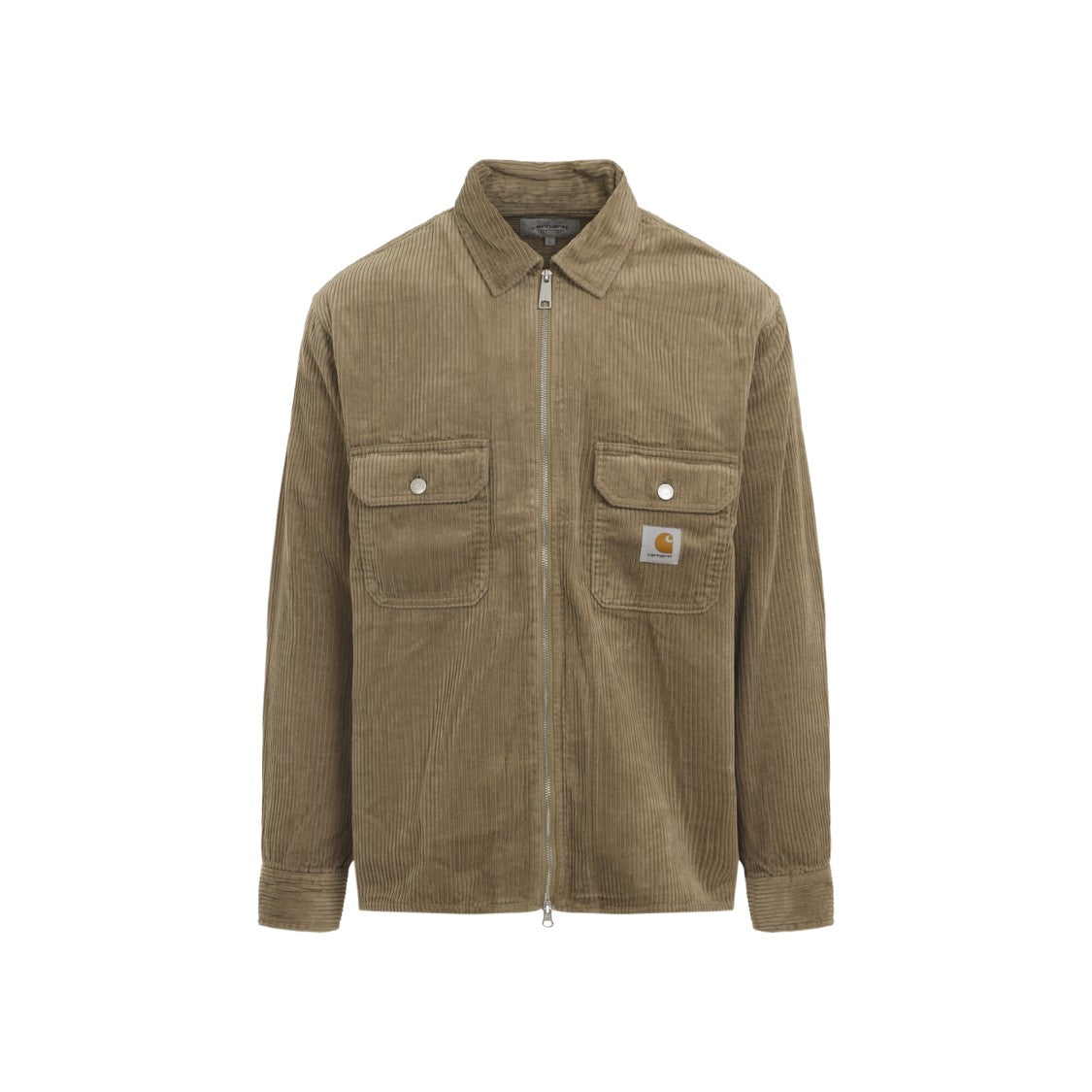 Carhartt Wip Leather Brown Cotton Reynold Shirt Jacket