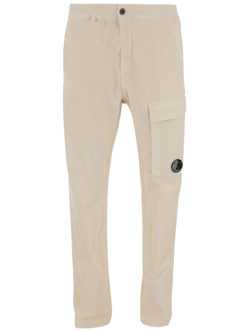 C.P. Company Stretch Cotton Velveteen Pants With Functional Pockets