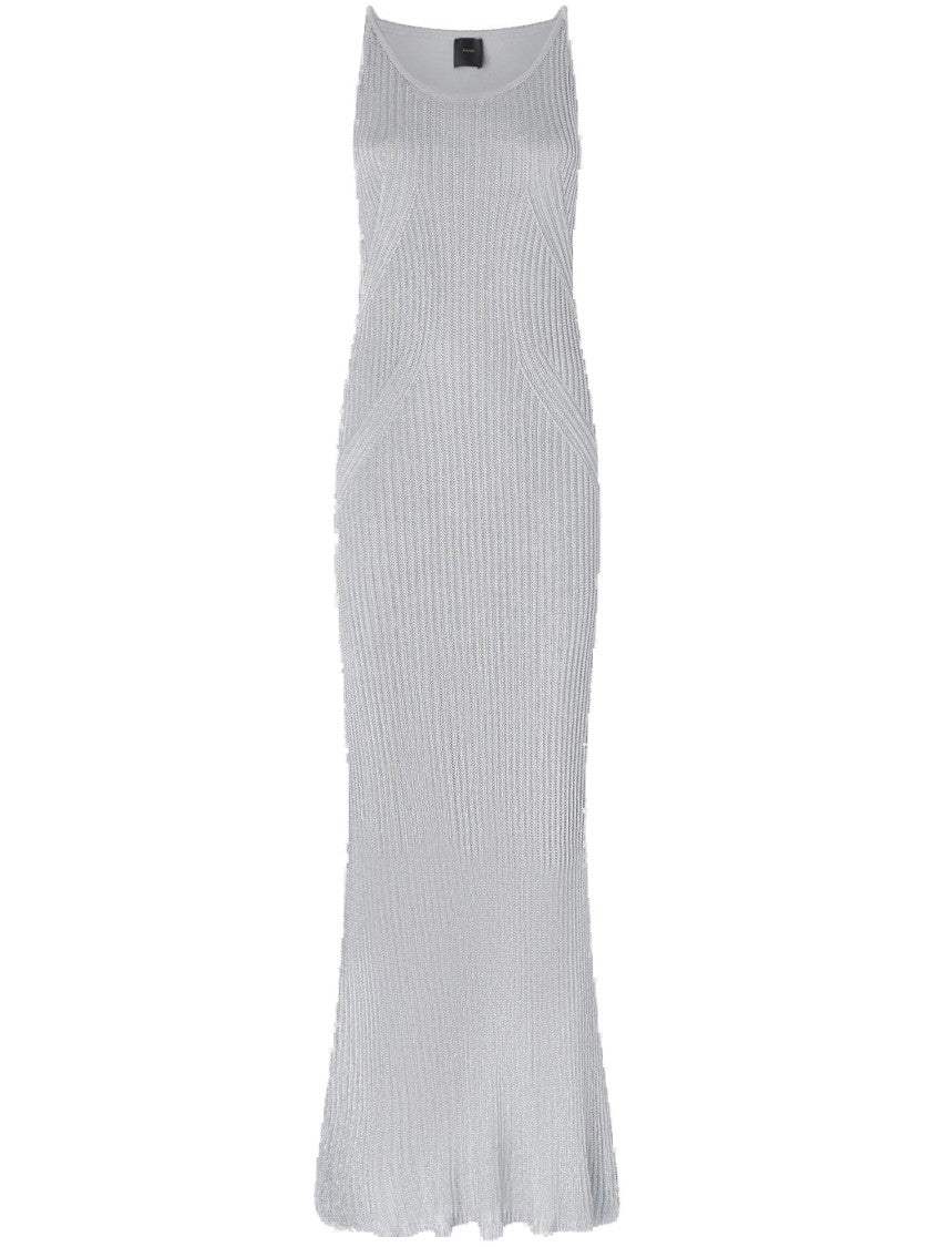 Pinko Form-Fitting Long Viscose Dress With Thin Straps
