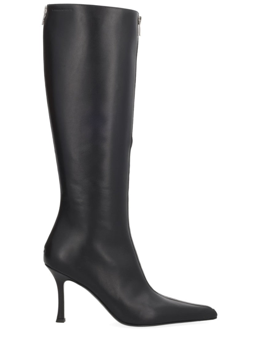 Alexander Wang Pointed-Toe Front-Zip Boots